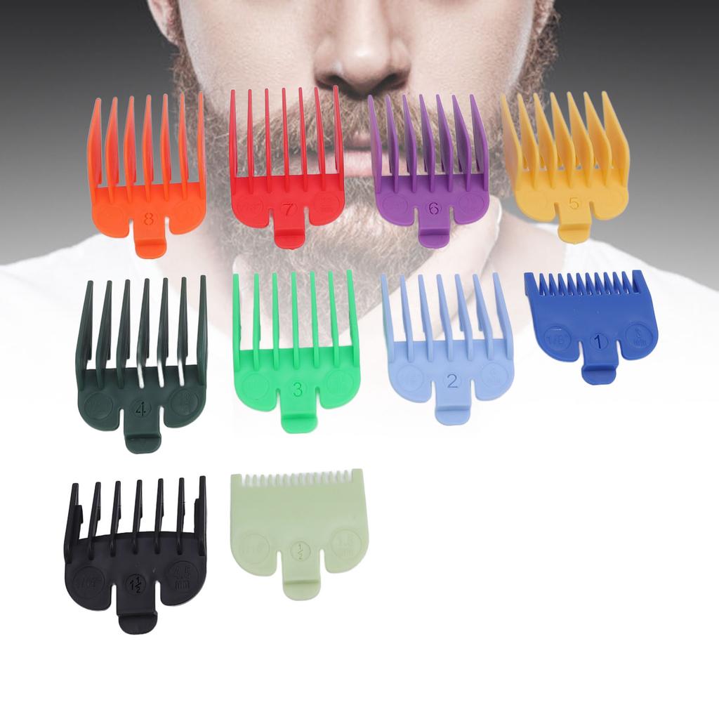 10 Sizes Hair Clipper Combs Guides Professional Colorful Number Coded Hair Trimmer Guards