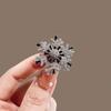 Fashion Luxury Rhinestone Snowflake Brooch Rotatable Snowflake Suit Pins Clothing Accessories Shiny Corsage Christmas Gifts