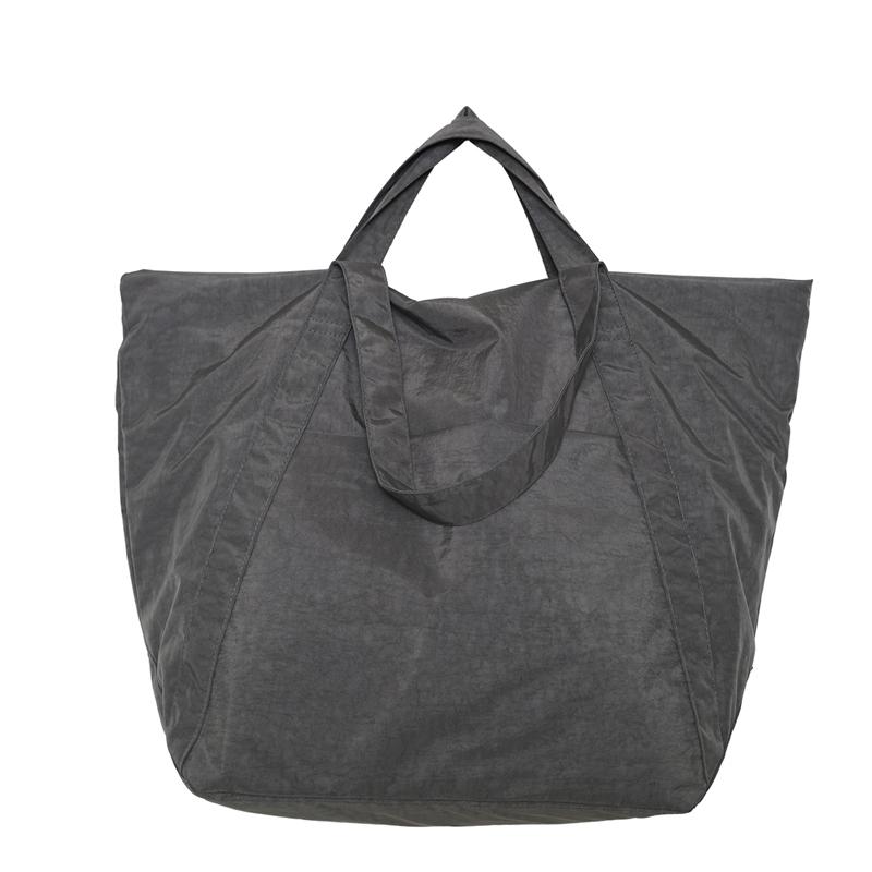 Einkaufstasche aus Nylon mit großem Fassungsvermögen  tragbare Kleidung zum Ausgehen  Reisen  Yoga  Einzelschultertasche  einfarbig  Damentasche