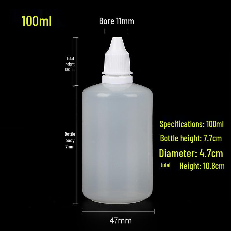 Imitace lahviček s očními kapkami - 5 ml, 10 ml, 30 ml, 50 ml lahvičky s kapátkem, malé PE plastové dávkovače pigmentů