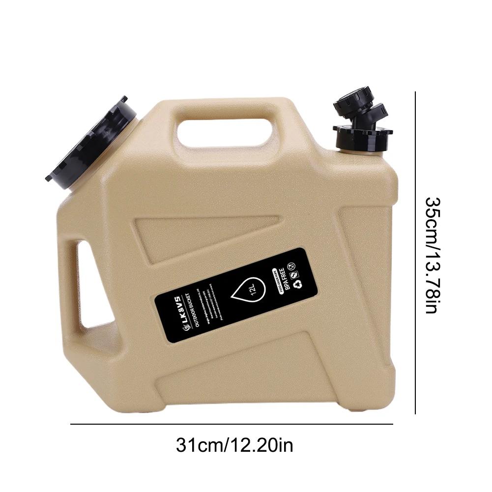 12L Water Container /5L Water Bag No Leakage Portable Camping Water Jug Water Tank with 2PCS Water Bag for Car Outdoor Picnic