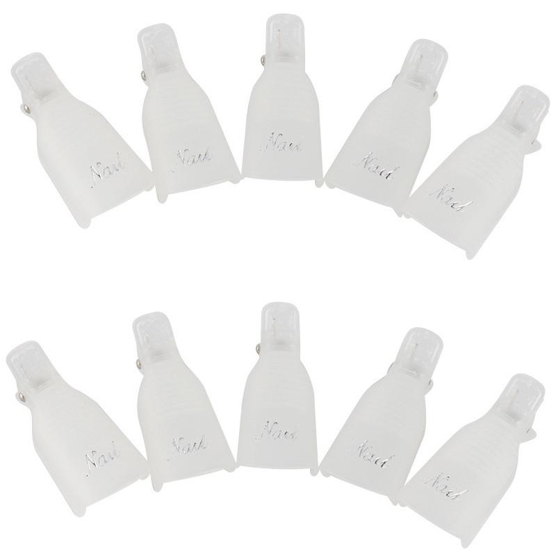 10Pcs/Set Nail Soak Cap UV Gel Clip Manicure Tool Finger Nail Remover Nail Polish Removal Supplies