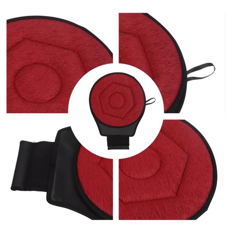 Round Car Cushion 360 Degrees Rotating Geometric Rhombic Shape Portable Rotating Seats Cushion For Elderly Grey