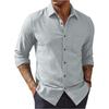 Men Long Sleeve Button Down Shirt Classic Fit Spread Collar Chest Pocket Suitable for Business Casual Wear