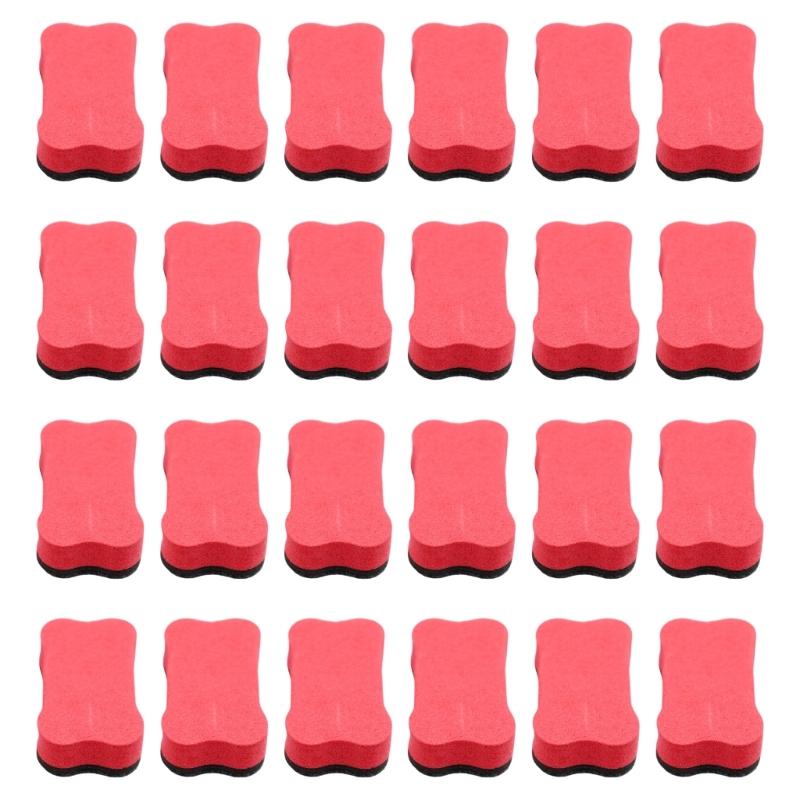 

24 Pcs Colorful Bone Shape Erasers Magnetic Dry Erases Board Eraser Whiteboard Eraser For Teachers Students красный