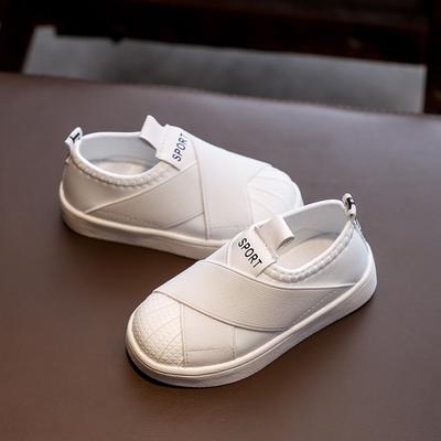 Sapatos Casuais Infantis com Cabeça de Concha Novos para Crianças Pequenas/Médias Tênis de Skate para Meninos e Meninas Tênis Brancos Versáteis