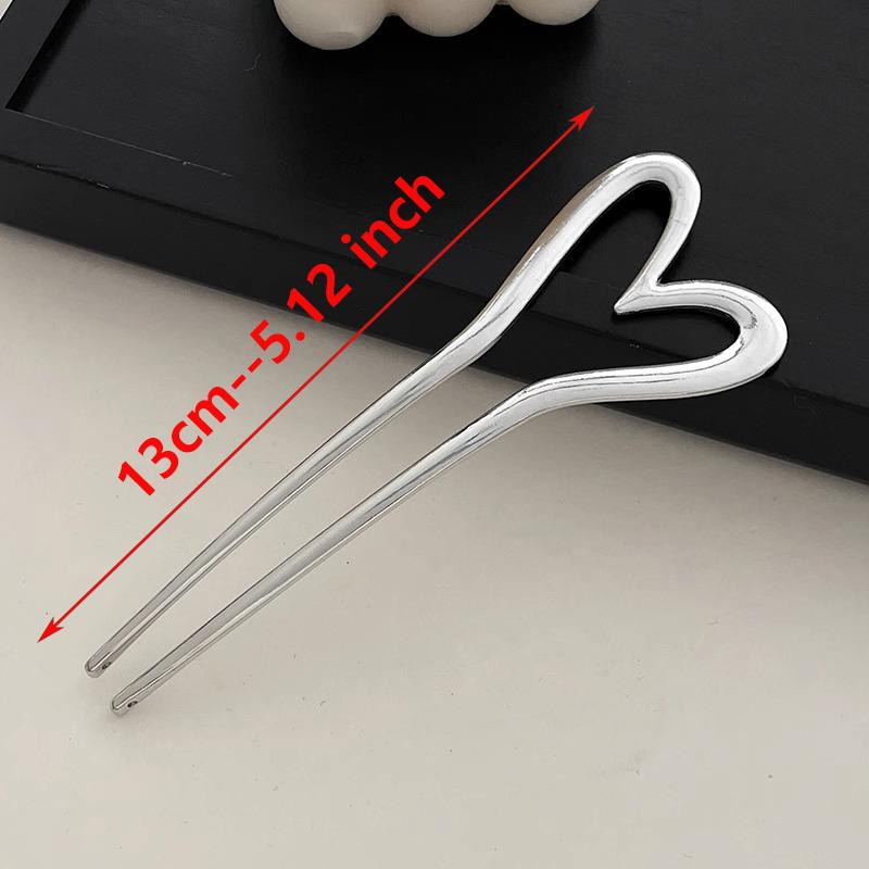 Simple Metal U Shape Hair Sticks for Women Girls Hair Fork Vintage Hairpins Bun Updo Elegant Hair Accessories