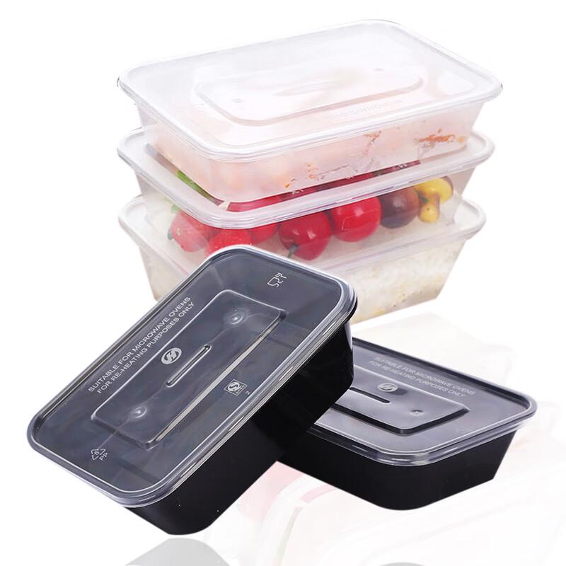 Одноразовые прямоугольные контейнеры для еды Ronghe 650ML (300 sets/case)