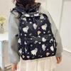 Cute Line Puppy Dog Print Backpack Large Capacity Schoolbag  Delicate Personality Trendy Student Bags Casual Travel Bags