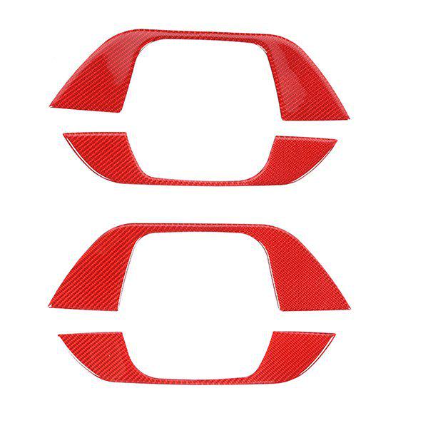 Set of 4 Carbon Fiber Roof Handle Panels for 2018-2022 Dodge Ram Vehicles