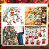 12pcs/Set DIY Diamond Painting Christmas Keychains Double Sided Crystal Rhinestones Key Chains Diamond Art Christmas Ornaments