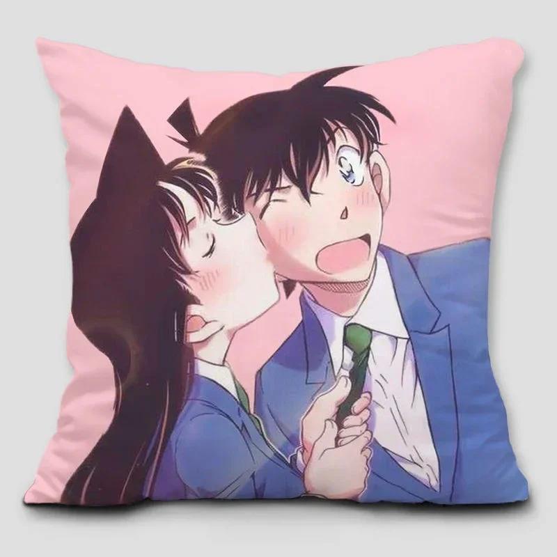 Garip Soyguncu Kidd Conan Yastık Adı Dedektif Conan Kudo Shinichi Gri Baskılı Yastık Kılıfı