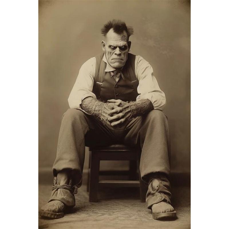 DIY Diamantmalerei Dark Academia Art Groteske Ästhetik Kreuzstichset Mosaikkunst Diamantmalerei Vollkreis Diamant Heimdekoration