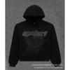 Sp1der Rapper YoungThug Same Foam Letter 555555 Couple Hoodie Pink Sweatshirt
