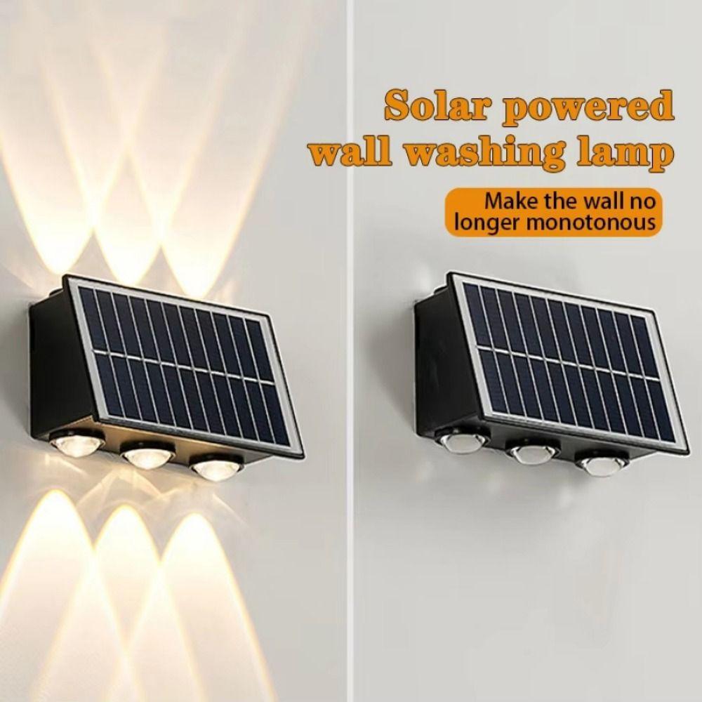 IP65 Waterproof 4/6/8 LED Solar Light Up and Down Fence Solar Lamp Modern Solar Wall Lamp Porch