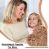 Mom Signs For Mothers Day Mothers Day Ornament Heart Shape Handcrafted Solid Wood Decoration For Farmhouse Kitchen Decor Desk