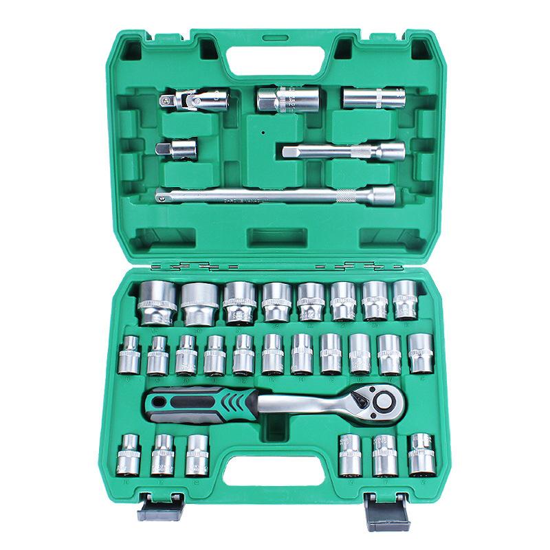 Comprehensive Car Mechanical Repair Tool Set with Socket Wrench