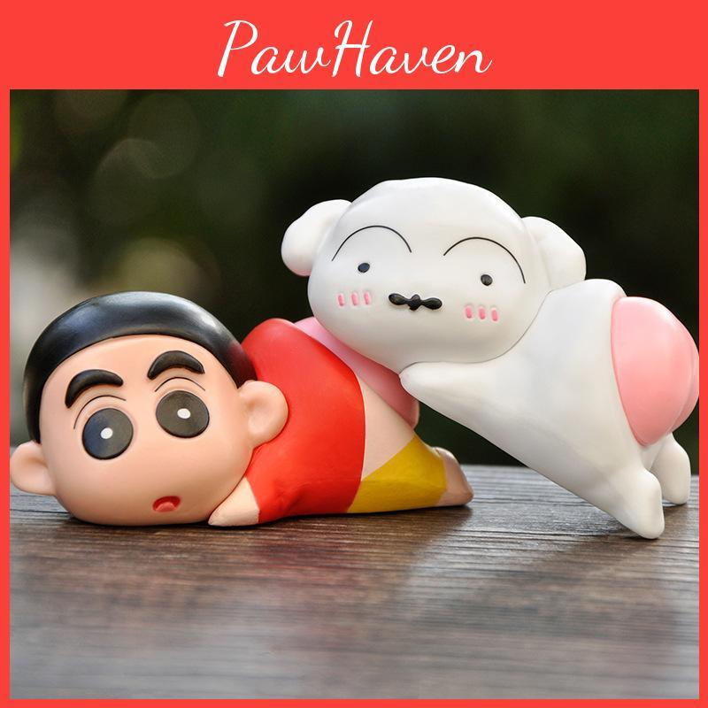 Crayon Shinchan Pvc Anime Figure Desk Ornament For Home Office Decor Special Characters Included