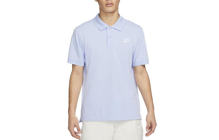 Nike Polo Shirts Men s Light Sea Blue Polo Collar Moderate Straight Fit CJ4457-548 L