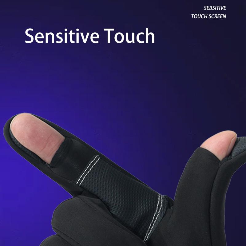 Motorcycle Gloves with Warm Wool Lining In Winter Water Repellent and Skin Friendly Touch Screen Outdoor Activity Motorcycle Riding