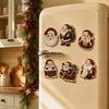 DIY Kunst-Sets mit Kunstperlen 6 Stück/Set Kühlschrankmagnet-Set, Weihnachts-Schneemann-Baum-Weihnachtsmann Feiertags-Heimdekorationen Magnete, Mosaik-Kühlschrank-Dekoration für