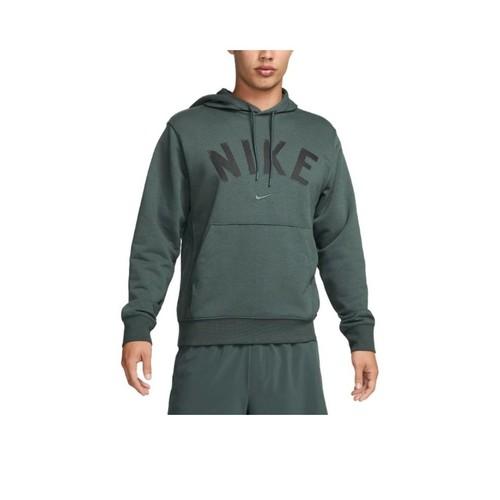 Nike logo print hooded long-sleeve sweatshirt for men in green