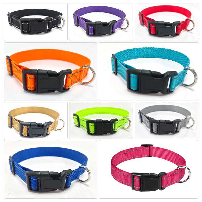 Reflective Adjustable Large Dog Collar - Non-Choke Design