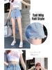 Trendy High-Waisted Light Fringe Denim Shorts for Women - Loose, Slim-Fit, Ripped A-Line Summer Style