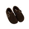 Huge Good-looking All-inclusive Birkenstocks, Velvet Two Cotton Shoes for Women's 2025 New Autumn and Winter Gray Birkenstocks, Hairy Single Shoes