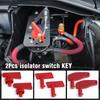 2PCS Car Red Plastic Spare Keys Mini Battery Cut Off Kill Isolator Switch Spare Keys For Van Auto Marine Boat Truck RV Kit Parts