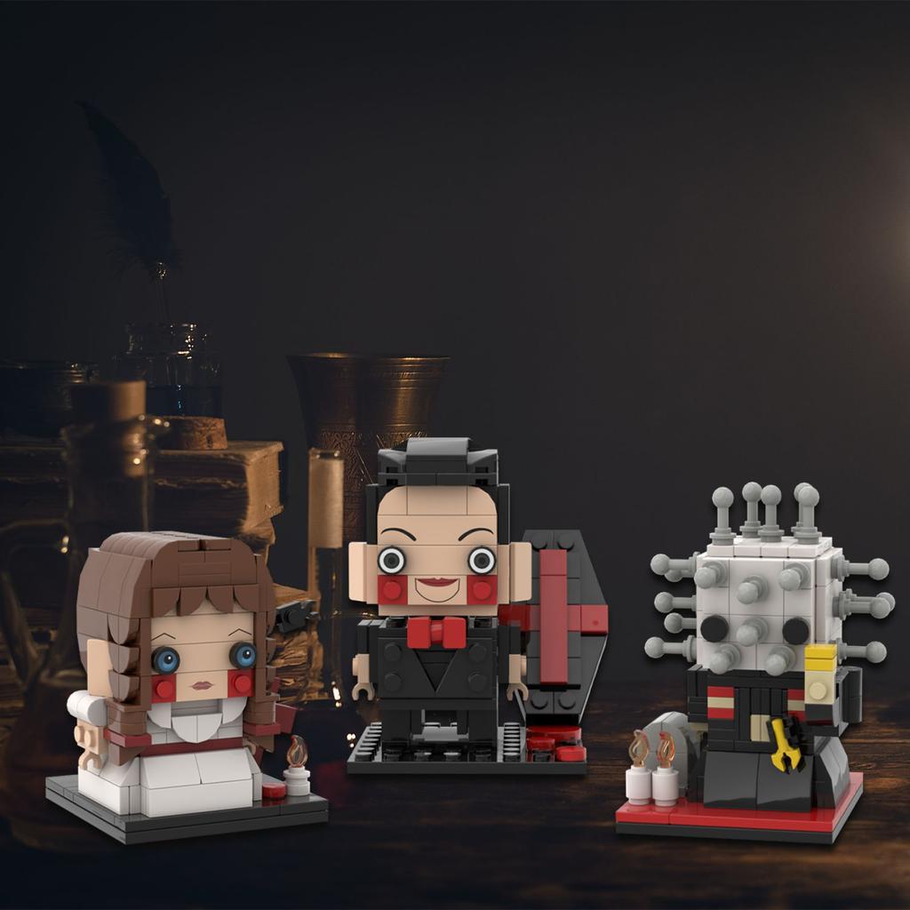 The Building Block Toy Is Compatible With The   SquareHead Set Halloween Decoration Collectible