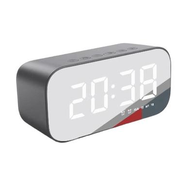 Weisheng Mirror Bluetooth Speaker with Alarm & Thermometer CN Plug (adapter Included)