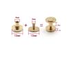 10Sets Brass Flat Head Rivets Leather Belt Button Stud Screw Nail Rivet Leather Wallet Rivets Screws Leathercraft Accessories