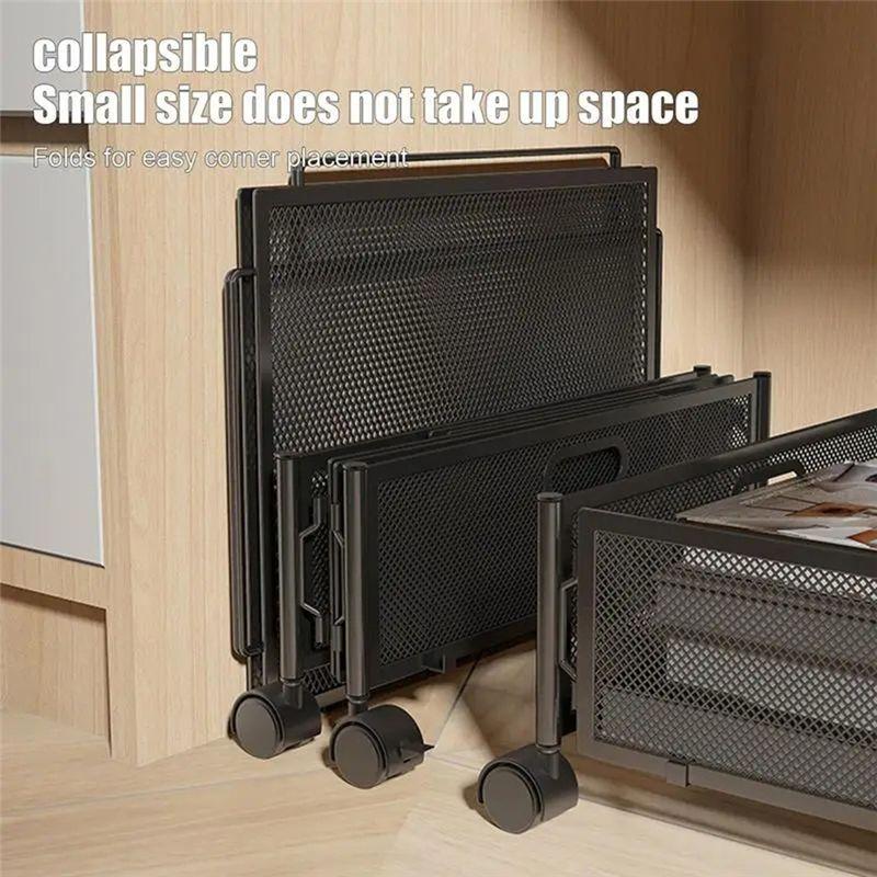 Under The Bed Quilt Storage Bins Large Capacity Rolling Iron Drawer For Clothes, Blankets Foldable Shoe Organizer