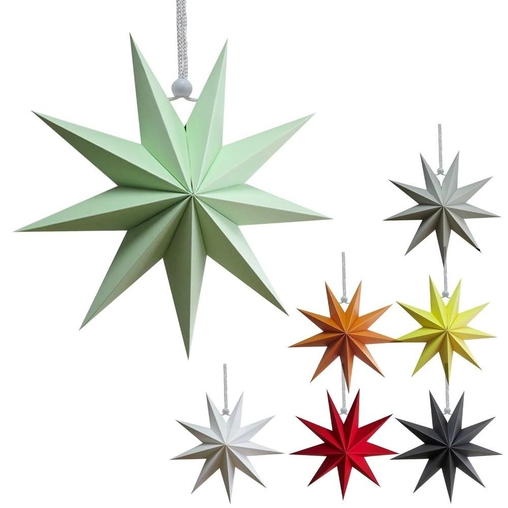 New 30cm Star Lanterns 9-Pointed DIY Crafts Hanging Paper Stars Folding Christmas Decorations Kids Birthday Party