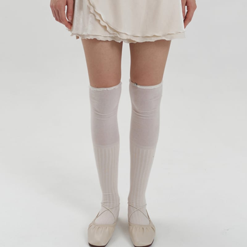 KINDABABY Petit Lace Knee-socks (cream)