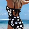 1011 new European and American printed one-piece swimsuit women's beach hot spring sexy swimsuit