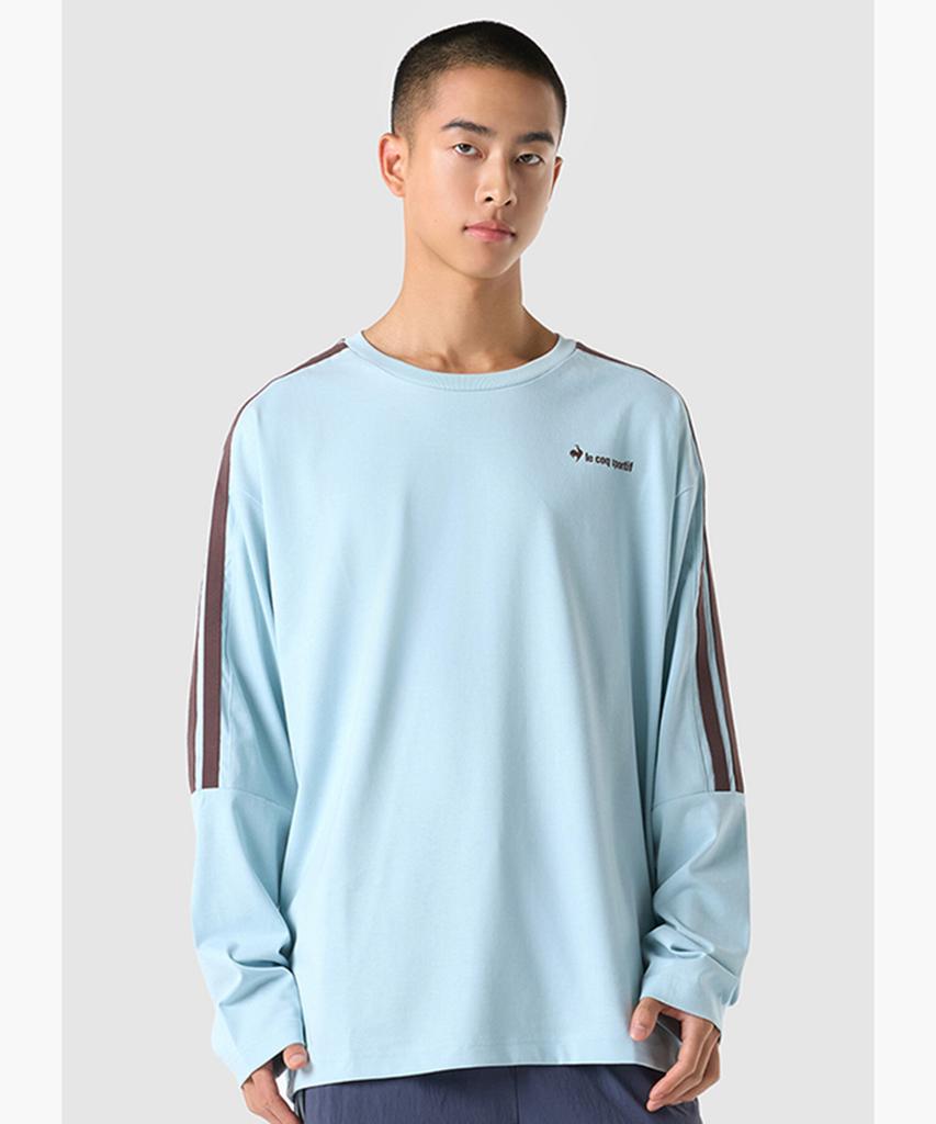 LECOQ Unisex Sunday Loose Long Sleeve T-Shirt - Blue (Qq323Lrl82)