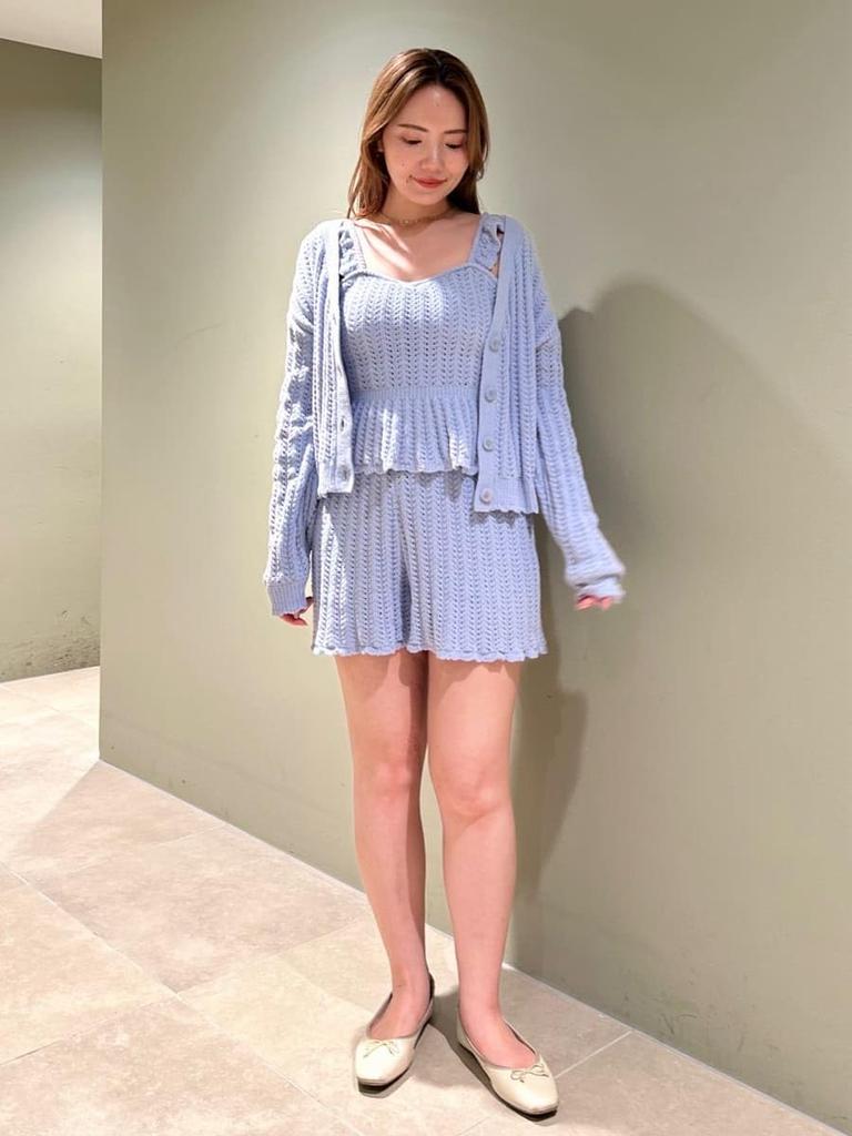 Gelato Pique Crochet Cardigan PWNT252053BLUF