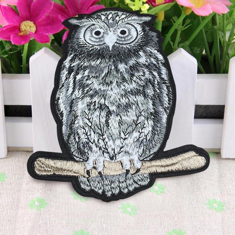 1 x Embroidery Night Owl Patch Badge Sewing on Appliques Clothes DIY Suppliy Repair
