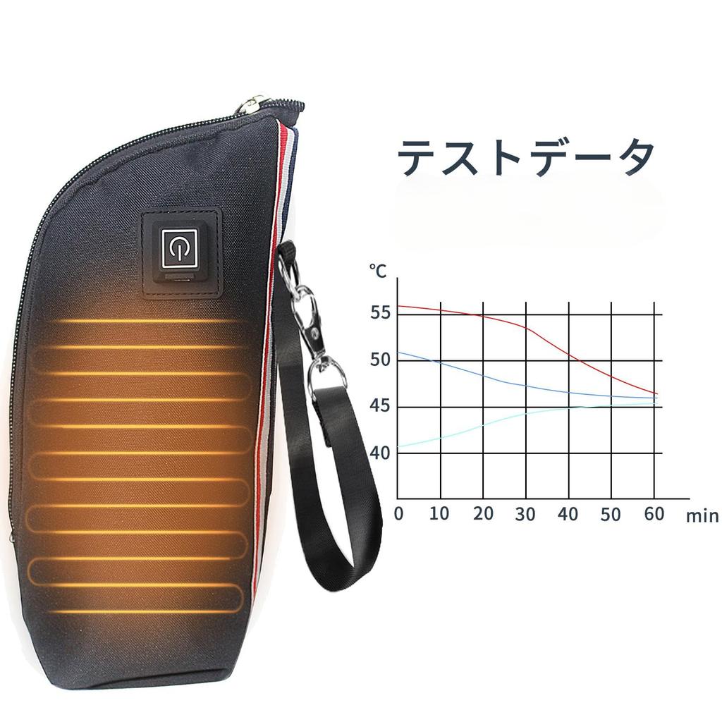 7JI Flaschenwärmer, Milchwärmer für Babys und Kleinkinder, Hält Milch warm, 3 Temperatureinstellungen (40°C, 50°C, 60°C), USB-Aufladung, Kompakt und tragbar