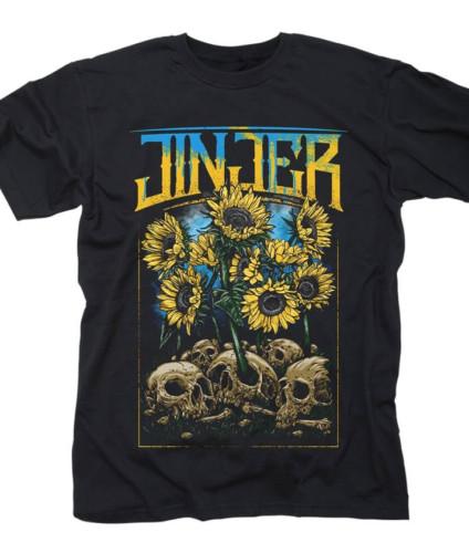 RETRO Jinjer band Skull album T-shirt Black Short Sleeve All Unisex T-Shirt XXXXL