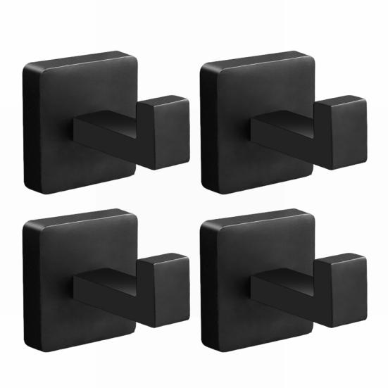 2Pcs Clothes Hooks Wall-punching Great Bearing Anti-slip Heavy Duty Rust-proof Load Home Dorm Bathroom