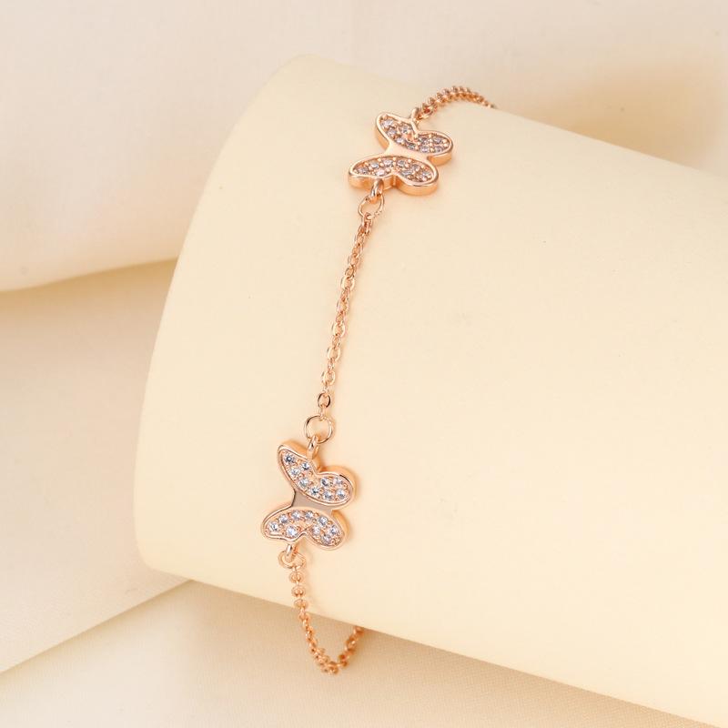 Douyin full diamond butterfly bracelet design ins cold wind temperament exquisite jewelry