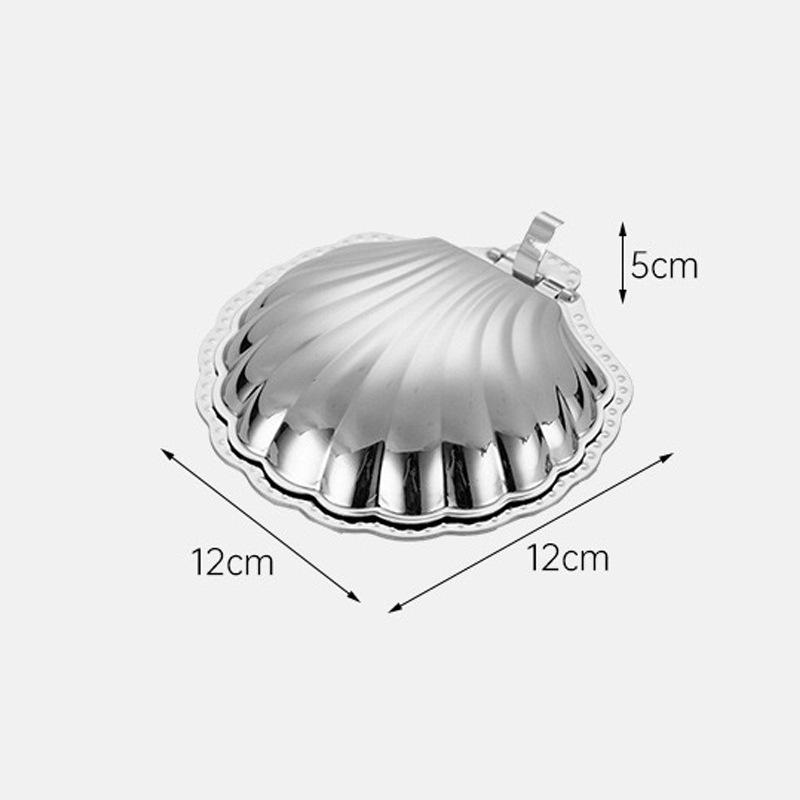 

Stainless Steel Plate Silver Shell Snack Bowl Storage Tray Cheese Plate Jewelry Storage Box Kitchen Organizer Silver Trays