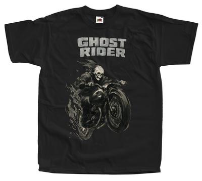 Ghost Rider - Vintage X-Men T-Shirt – Sumi-e Ink Painting Style, Comic Superhero Tee SIZES S-5XL 24 Colors