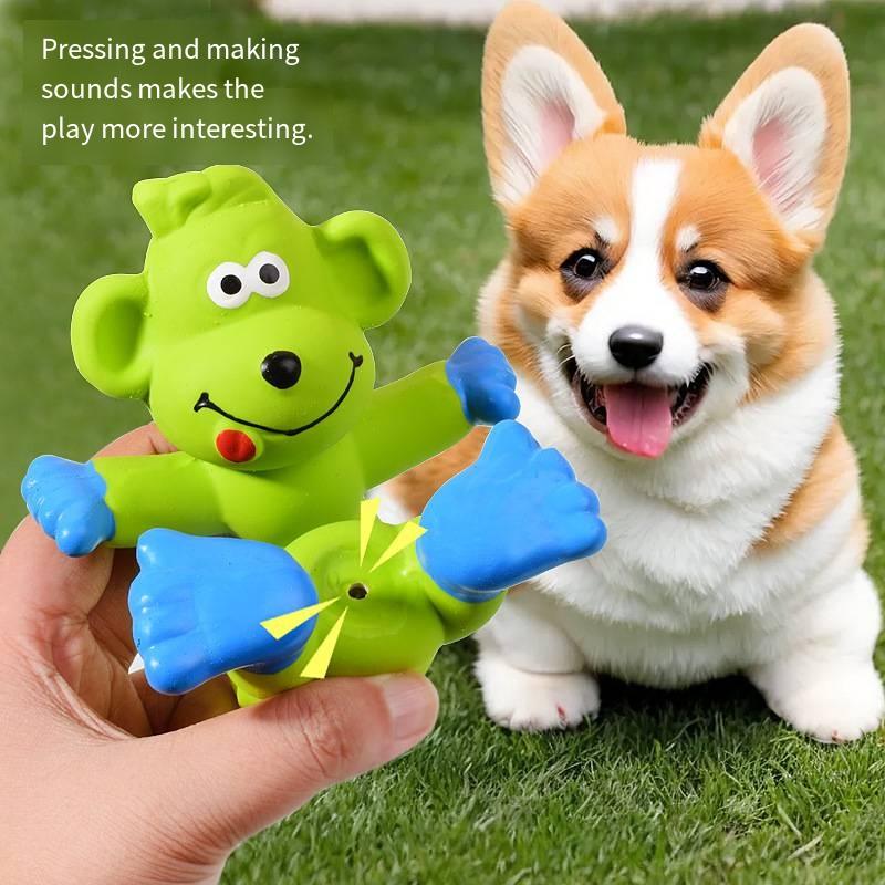 Quietschende Ente/Kuh aus Latex für Hunde – Kauspielzeug mit Geräuschfunktion für kleine und große Hunde – bissfest und interaktiv