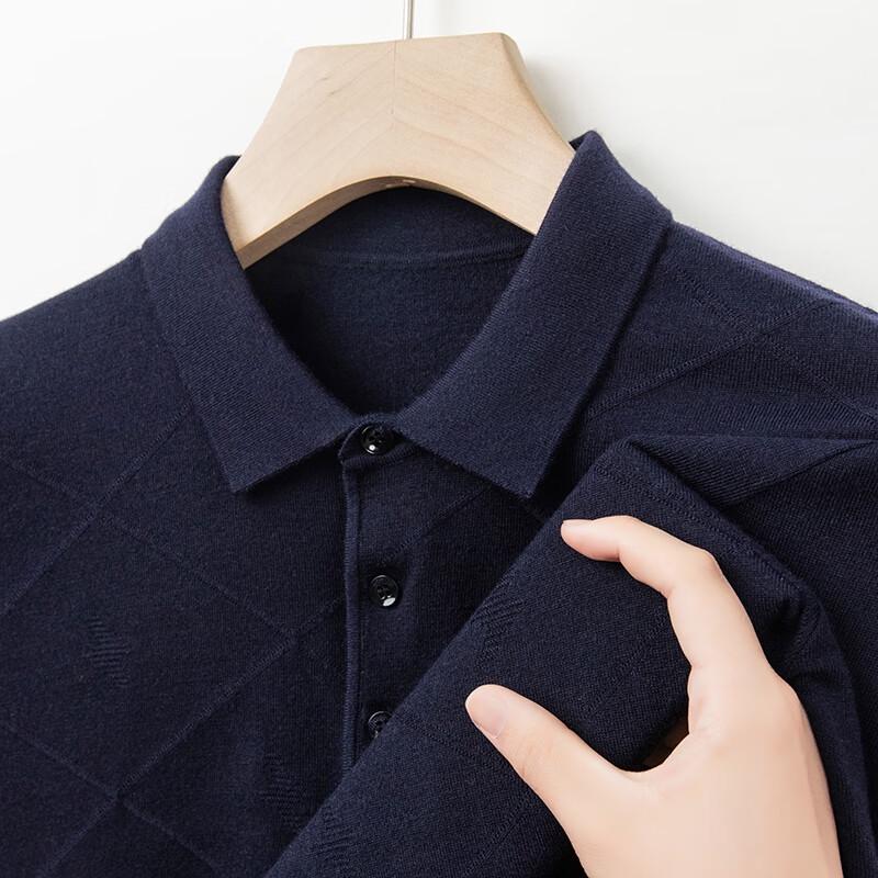 

Yiliteng Men s Long-Sleeve Knit Polo Shirt 3XL