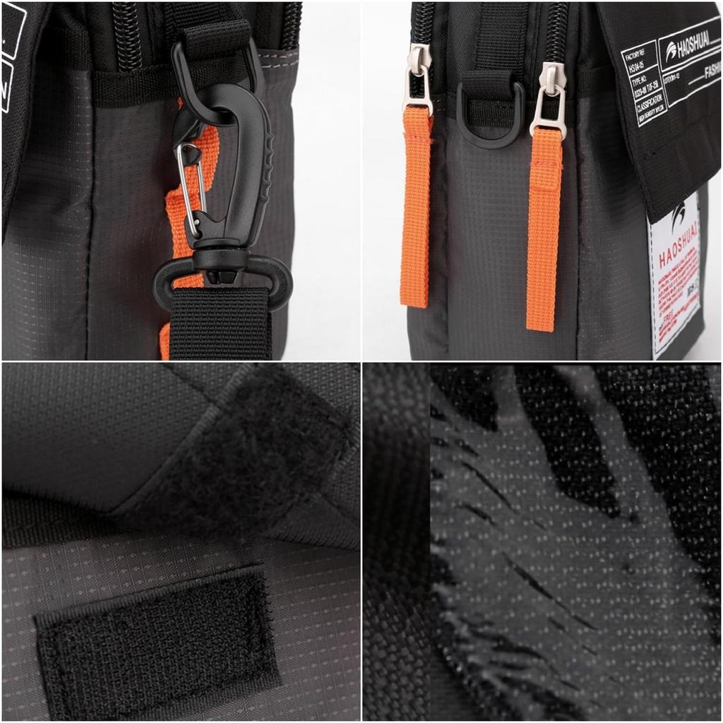 Cazycazun Mała Torba Kurierska na Ramię Duża Męska Torba, Lekka, Torebka, Torba, Pojemność, Wodoodporna, Odporna na Ścieranie (Szary)