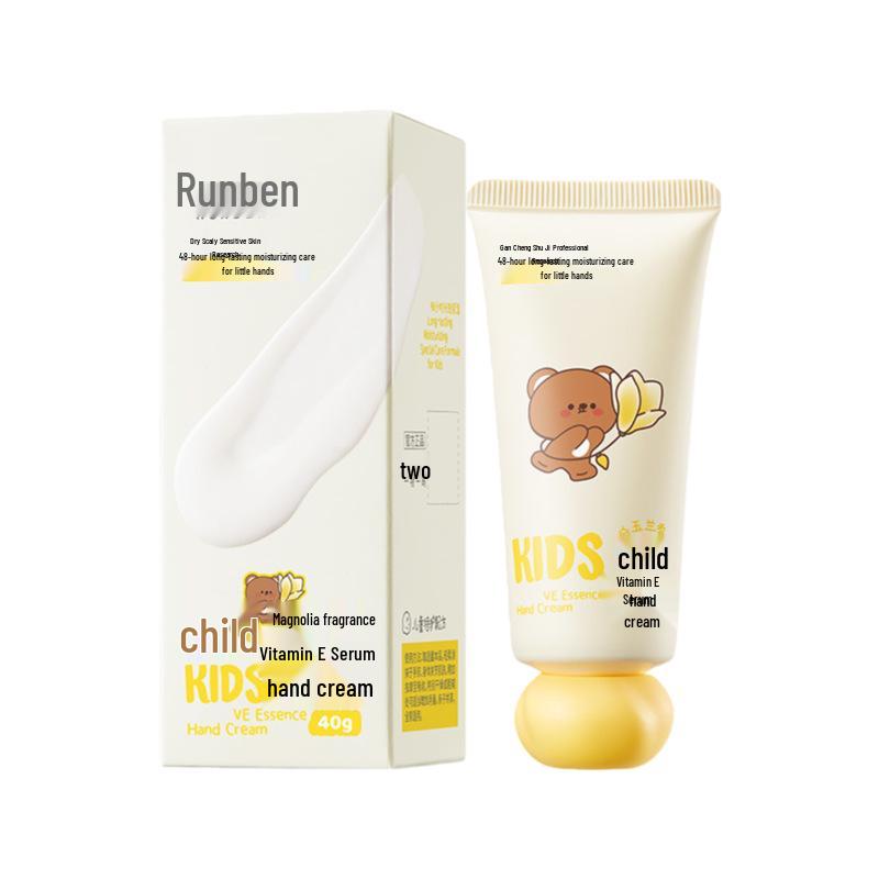 Runben Kids' Moisturizing Hand Cream: Non-Greasy, Anti-Dry, Portable for Spring/Summer.
